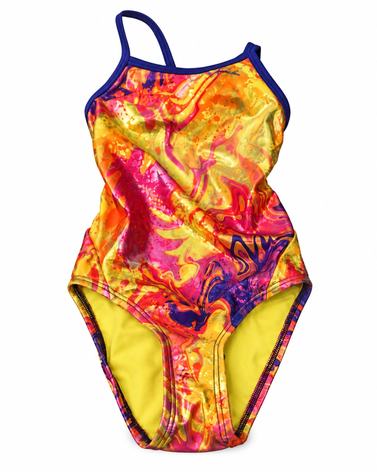 The Finals · Traje de una pieza · Golden Flame · Dorado, fucsia y morado · Talla 22