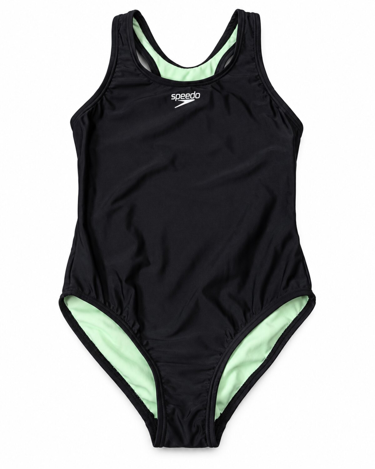 Speedo · Traje de una pieza · Negro con forro verde · Negro con forro verde claro · Talla 8