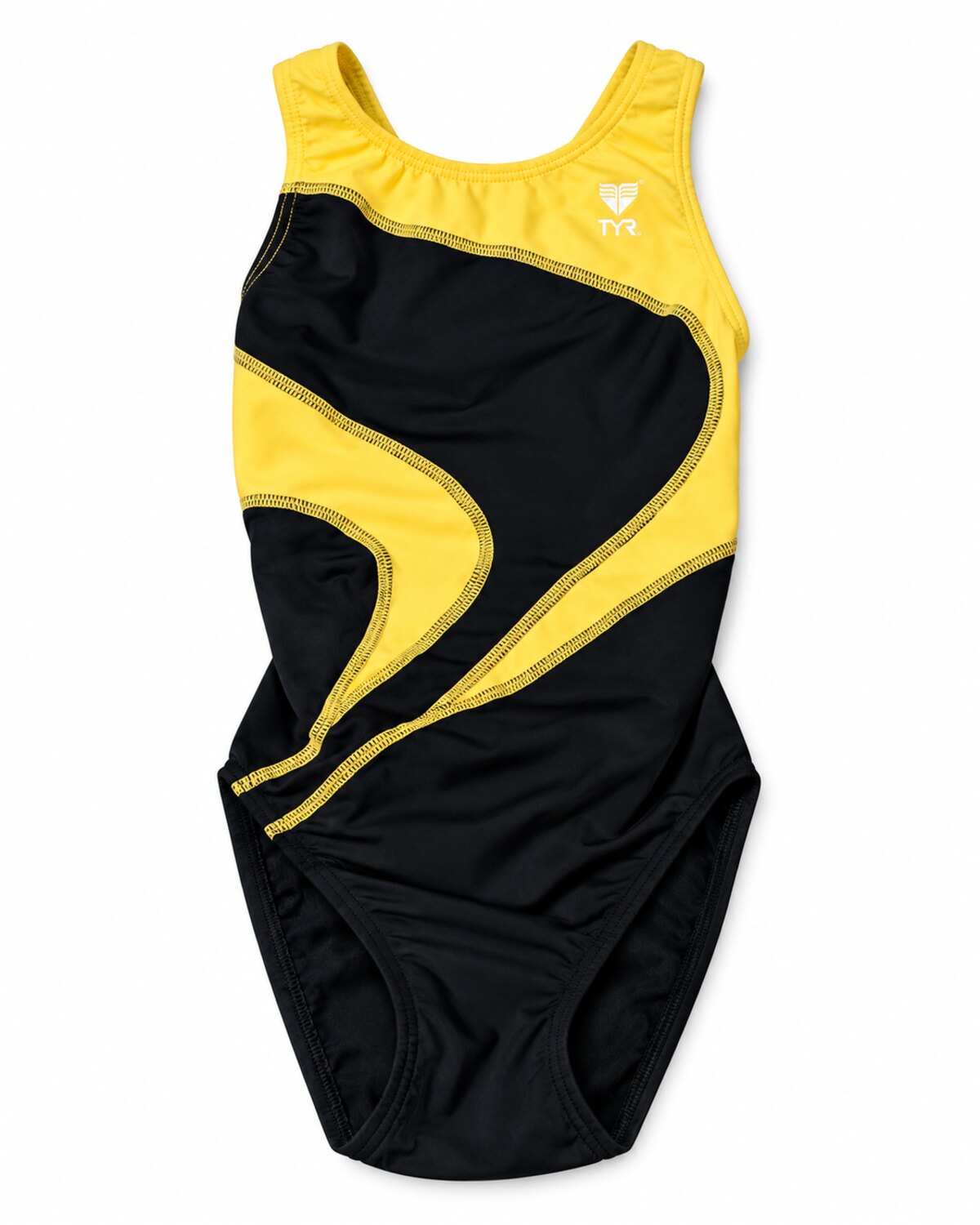 TYR · Traje de una pieza · Negro y amarillo · Talla 22