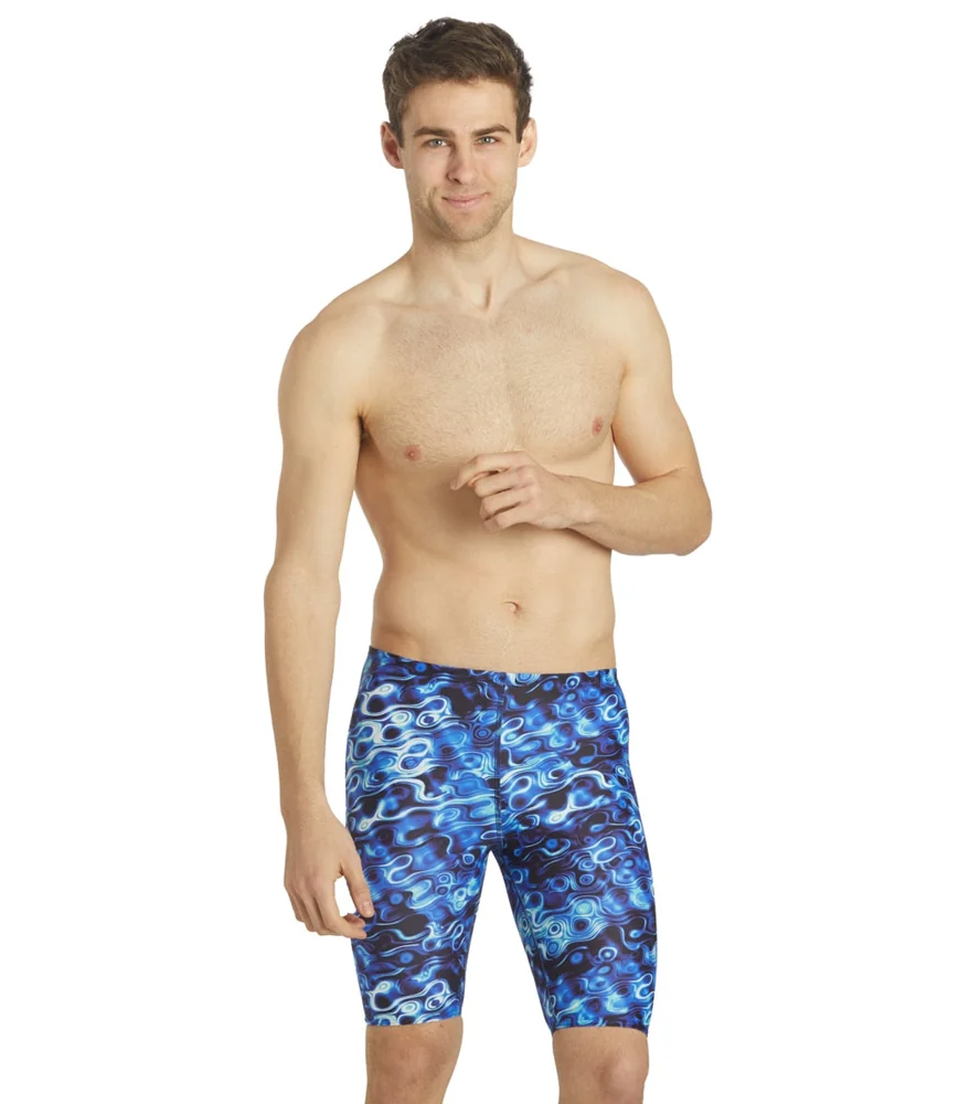 iSwim - Lycra negro/azul/blanco burbujas · Traje de baño para niño · Talla 24